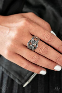Paparazzi Accessories - Join Forces #MM-1219 #R821 - Fashion Fix Silver Ring December 2019