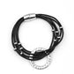 Paparazzi Accessories  - Magnetic Muse #B707 Drawer 7/2 - Black Bracelet