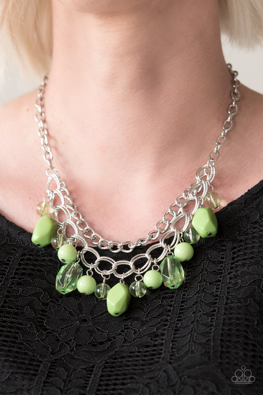 Paparazzi Accessories - Brazilian Bay - Green Necklace - TheMasterCollection