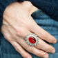 Paparazzi Accessories  - Baroque the Spell #RR1/B5 - Ring Red