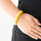 Paparazzi Accessories - Peace Out #B322 Drawer 3/1 - Yellow Bracelet