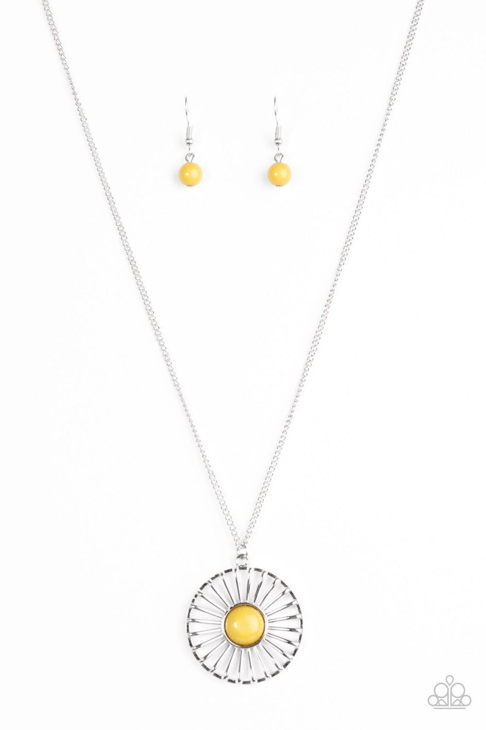 Paparazzi Accessories - She WHEEL be loved #N413 Peg - Yellow Necklace