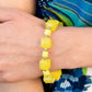 Paparazzi Accessories - The Glimpses of Malibu Collection #GM-0721 - Yellow Bracelet Fashion Fix July 2021 #GM0721