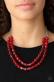Paparazzi  Accessories - Glitter Gratitude #L640 - Red Necklace