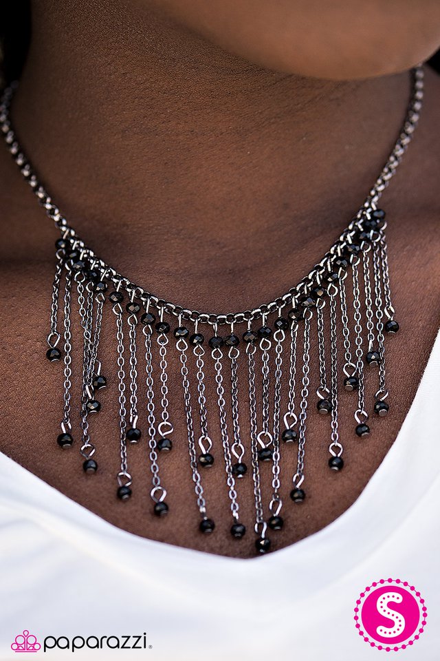 Paparazzi Accessories  - Who Needs Fireworks? #N82 Box 1 - Black Necklace