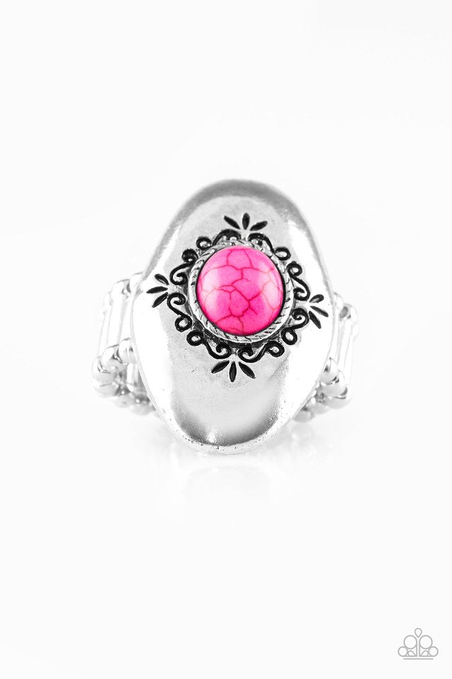 Paparazzi Accessories  - Stone Garden - #R9 - Pink Ring