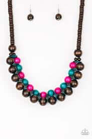 Paparazzi Accessories  - Caribbean Cover Girl #N325 Peg - Multi Necklace
