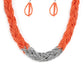 Paparazzi Accessories - Brazilian Brilliance - Coral  #N104 Orange Necklace