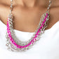 Paparazzi Accessories  - Color Bomb #N526 Peg - Pink Necklace