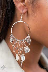 Paparazzi Accessories - The Magnificent Musings Collection #MM-0221 - Silver Earrings Fashion Fix February 2021