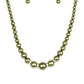 Paparazzi Accessories  - Party Pearls - Green Necklace - TheMasterCollection