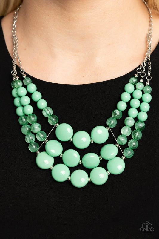 Paparazzi Accessories  - Flirtatiously Fruity #L636 - Green Necklace