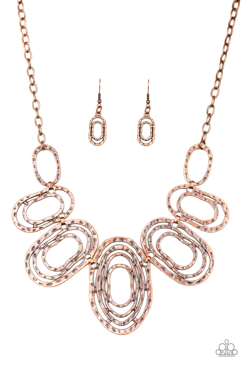 Paparazzi Accessories  - Empress Impressions #N879 Peg - Copper Necklace