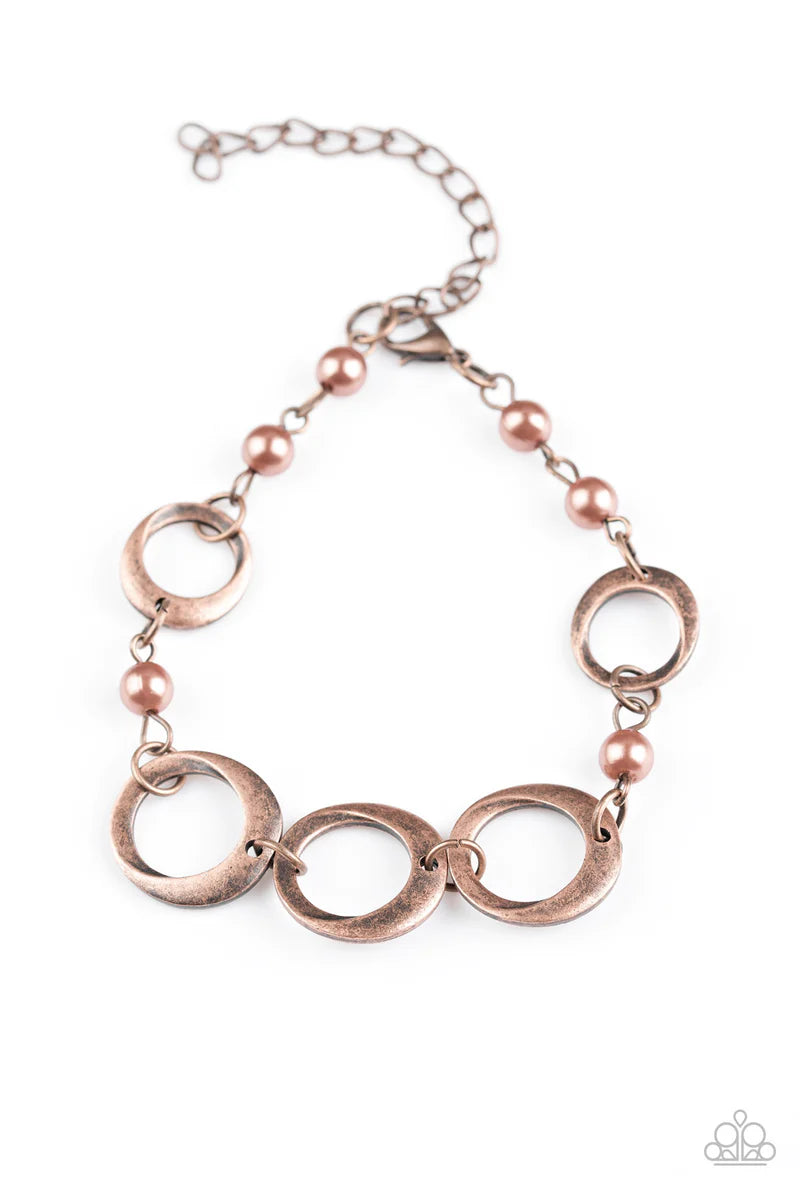 Paparazzi Accessories - Poised and Polished #N16 Peg - Copper Bracelet