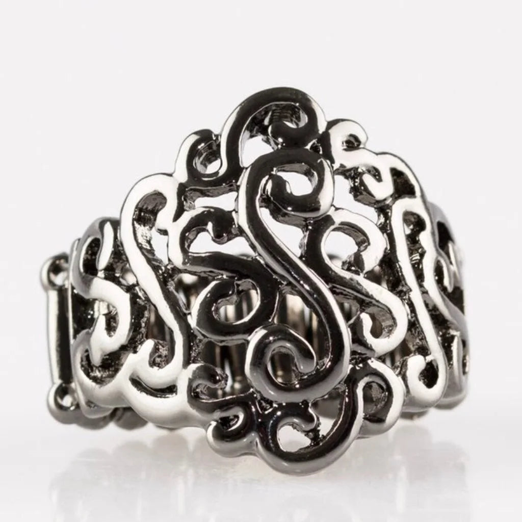 Paparazzi Accessories  - VOLUPTUOUS Vines #RG1 - Black Ring