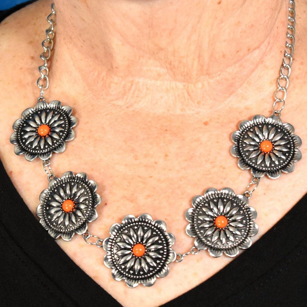 Paparazzi Accessories  - Me-dallions, Myself, and I Orange #L675 - Orange Necklace