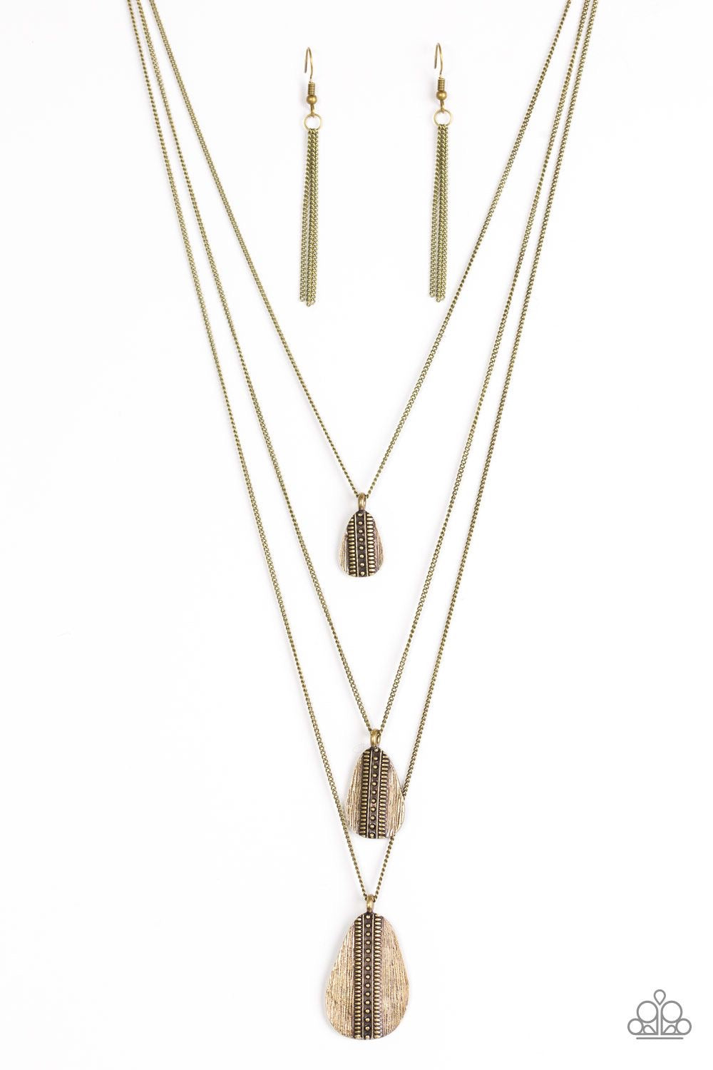 Paparazzi Accessories  - Sonoran Storm #N478 Peg - Brass Necklace
