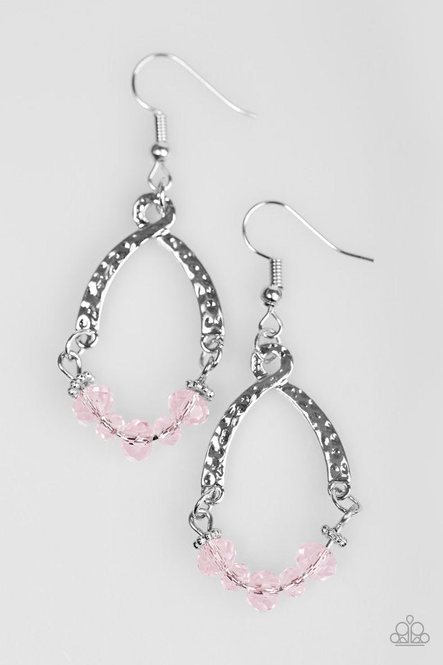 Paparazzi Accessories  - Whimsically Whimsy #E276 Peg - Pink Earring
