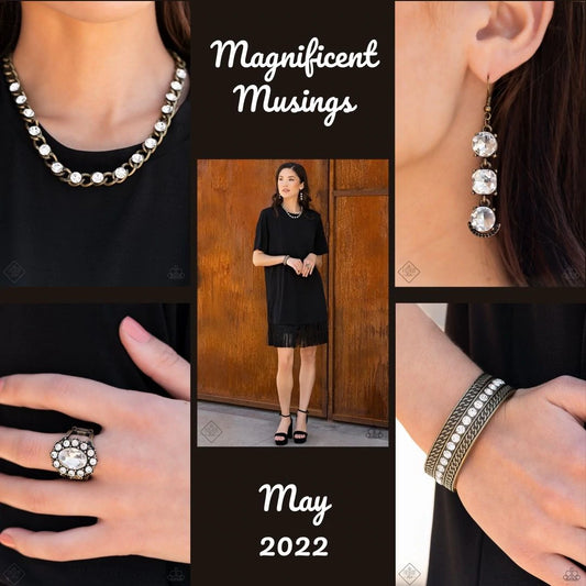 Paparazzi Accessories - Magnificent  Musings Collection  #MM-0522 - Brass Fashion Fix February 2022
