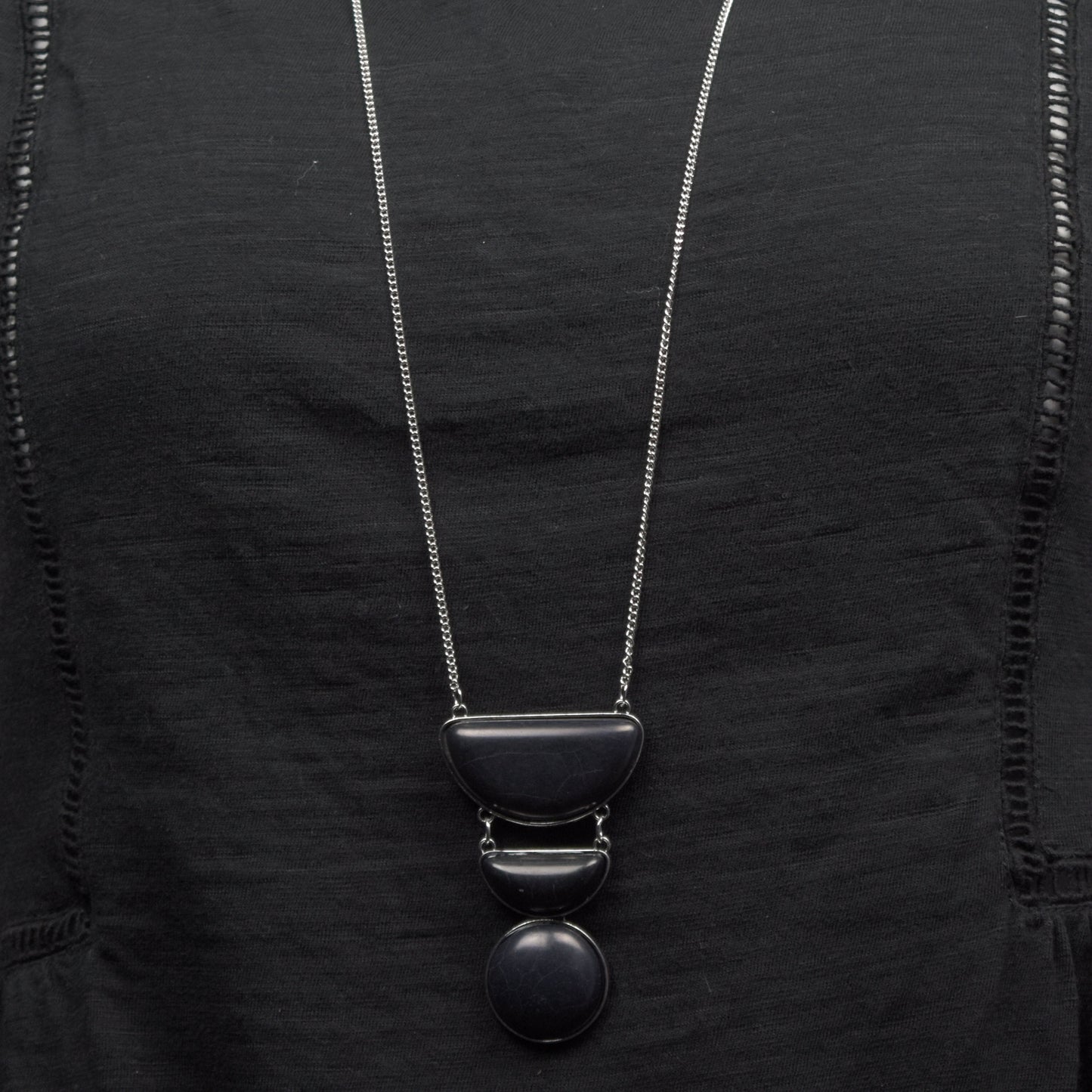 Paparazzi Accessories - Desert Mason #L700 - Black Necklace