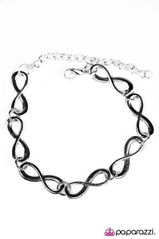 Paparazzi Accessories  - PAPARAZZI "GIVE ME TIME" #B617 Peg - Gunmetal INFINITY BRACELET