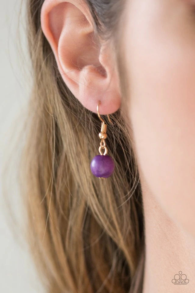 Paparazzi Accessories  - Stone Magnificence #N752 Peg - Purple Necklace