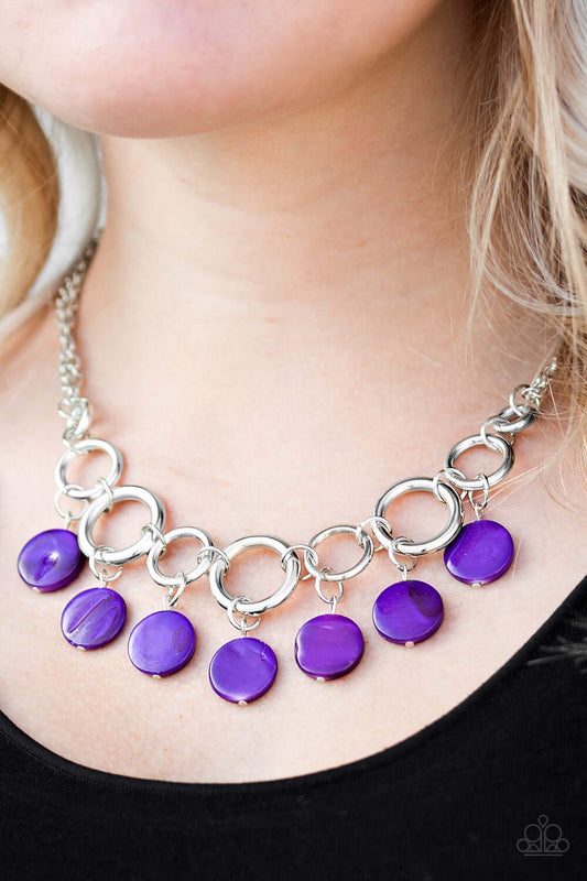 Paparazzi Accessories  - Coastal Adventure #N435 Peg - Purple Necklace