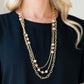 Paparazzi Accessories  - Classical Cadence #N657 Peg - Gold Necklace