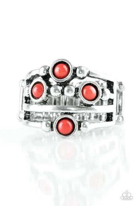 Paparazzi Accessories  - Beach House Party - #RR1/C4 - Red Ring