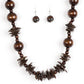 Paparazzi Accessories  - Yes We CANCUN! #N165 Box 11 - Brown Necklace