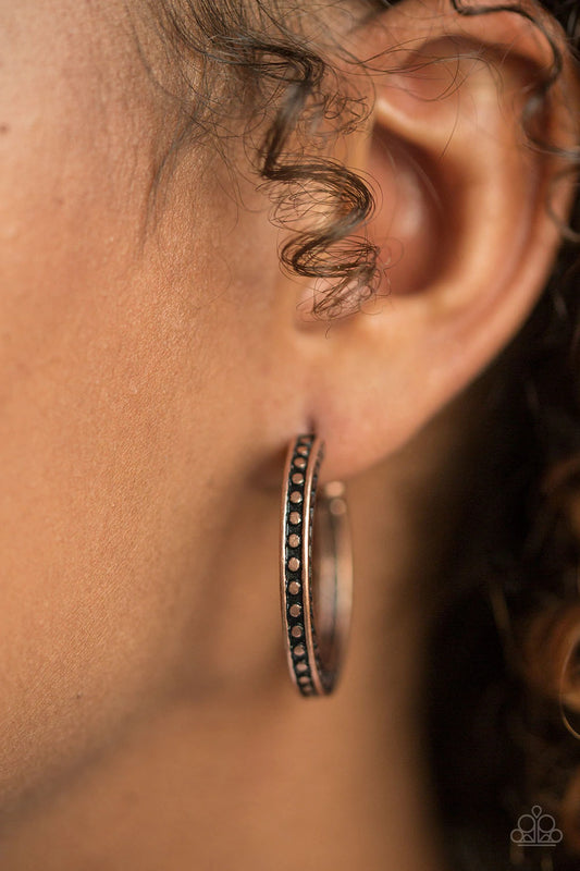 Paparazzi Accessories  - Go Ahead and TRIBE - Copper Earrings