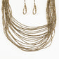 Paparazzi Accessories  - Ice Age Radiance #N8 Peg - Brass Necklace