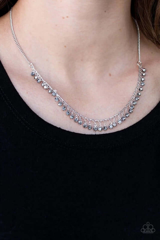 Paparazzi Accessories  - At First Starlight #N716 Peg - Silver Necklace