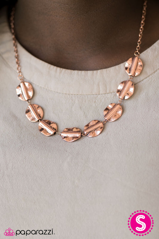 Paparazzi Accessories  - Tribe, Tribe, Again #N469 Peg - Copper Necklace