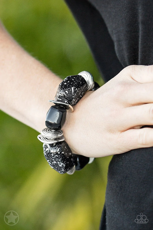 Paparazzi Accessories - Glaze of Glory #B710 Basket - Blockbuster Black Bracelet