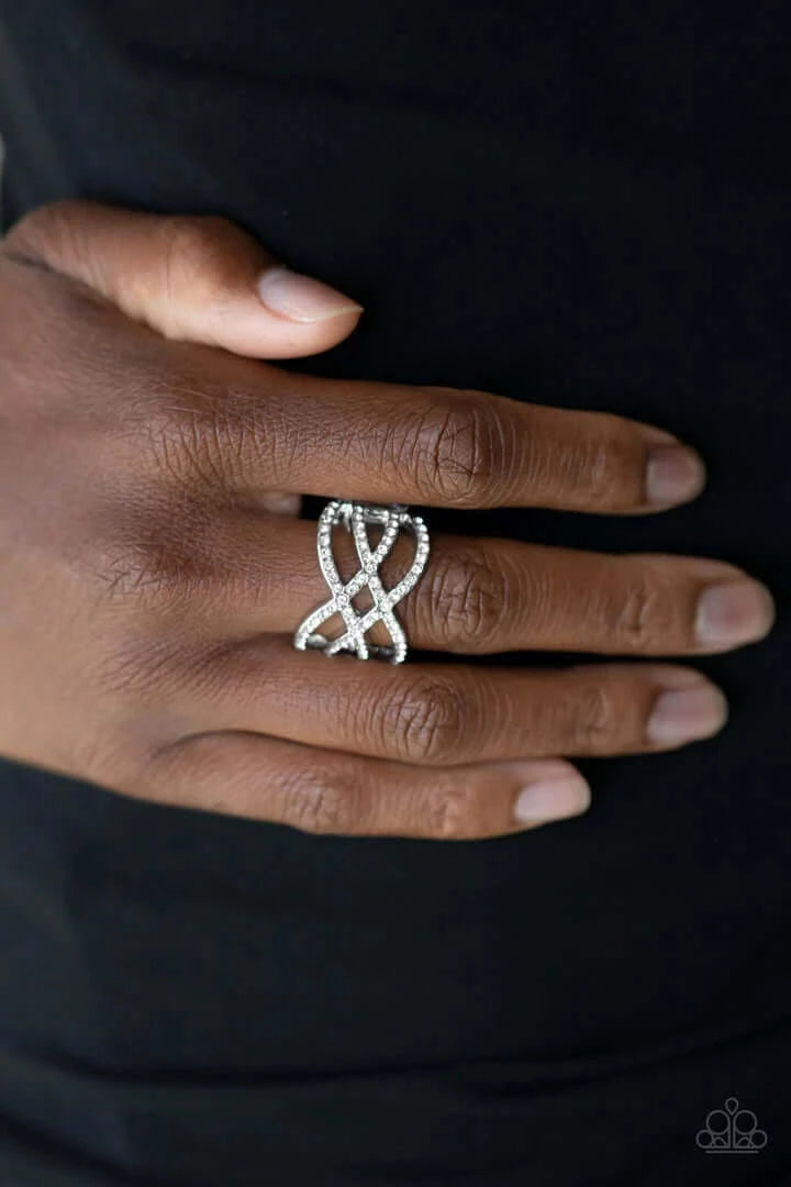 Paparazzi Accessories  - CROSS ACTION COUTURE #RS1/B4 - Silver Urban Ring