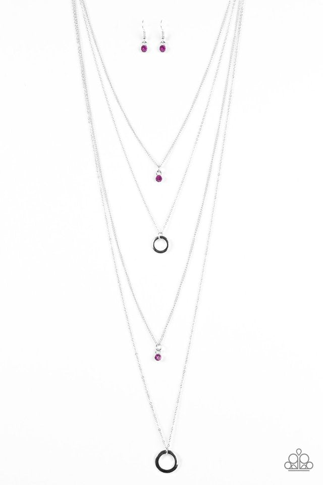 Paparazzi Accessories - All About Elegance #N826 Peg - Purple Necklace