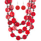 Paparazzi Accessories - Tiki Tango #N223 Peg - Red Necklace
