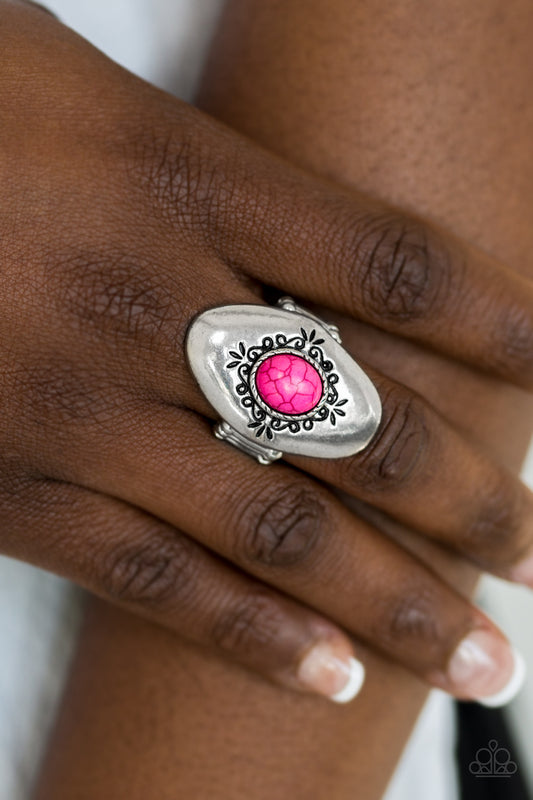 Paparazzi Accessories  - Stone Garden - #R9 - Pink Ring