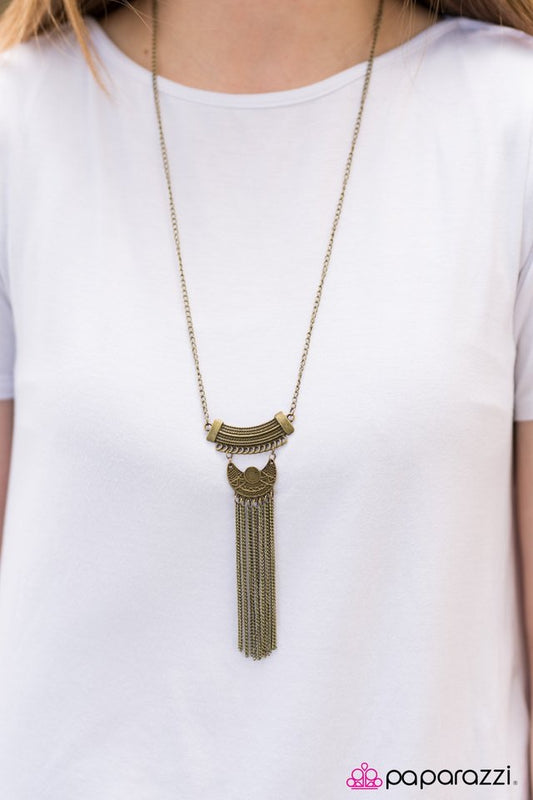 Paparazzi Accessories  - Panama Princess #L143 - Brass Necklace