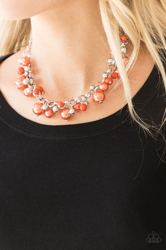 Paparazzi Accessories - The Upstater - Orange Necklace - TheMasterCollection