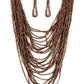 Paparazzi Accessories  - Dauntless Dazzle #L - Copper Necklace