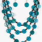 Paparazzi Accessories - Tiki Tango #N223 Box 3 - Blue Necklace