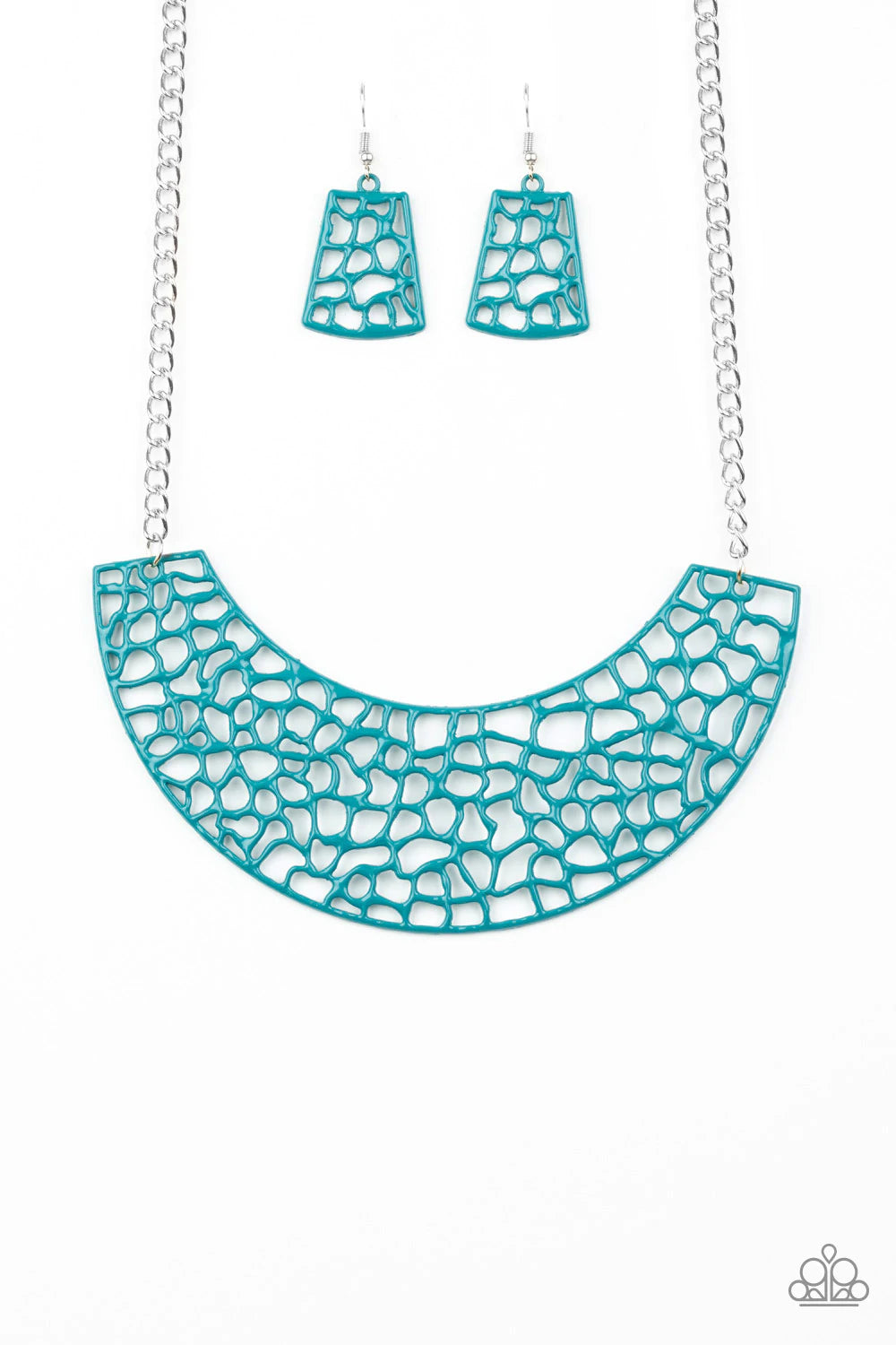 Paparazzi Accessories  - Powerful Prowl #N868 Peg -  Blue Necklace