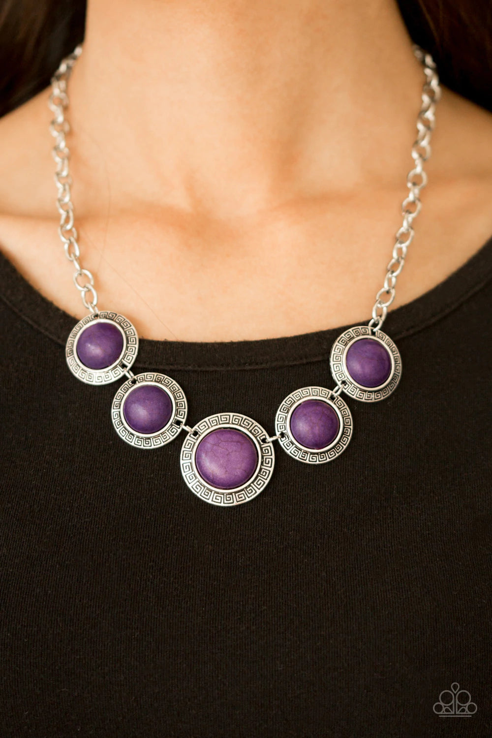 Paparazzi Accessories  - Mountain Roamer #N189 Peg - Purple Necklace