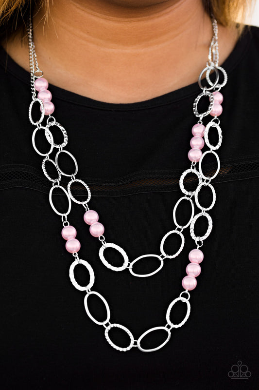 Paparazzi Accessories - Box Office Romance - Pink Necklace - TheMasterCollection