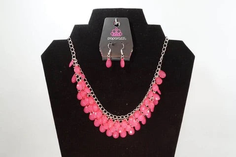 Paparazzi Accessories - Next in Shine #N79 Peg - Pink Necklace
