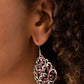 Paparazzi Accessories - Winter Garden #E284 Peg - Red Earrings