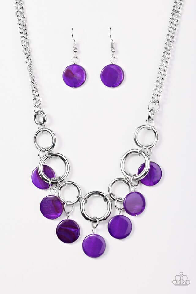 Paparazzi Accessories  - Coastal Adventure #N435 Peg - Purple Necklace