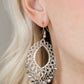 Paparazzi Accessories  - Just Say Noir #E155 Peg - Silver Earring